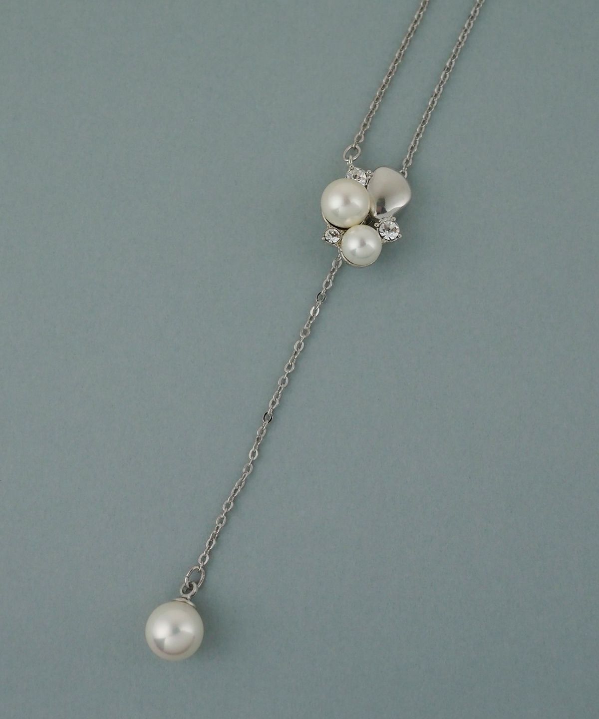 磨き貝パールY字ロングネックレス【JUNO PREMIUM】