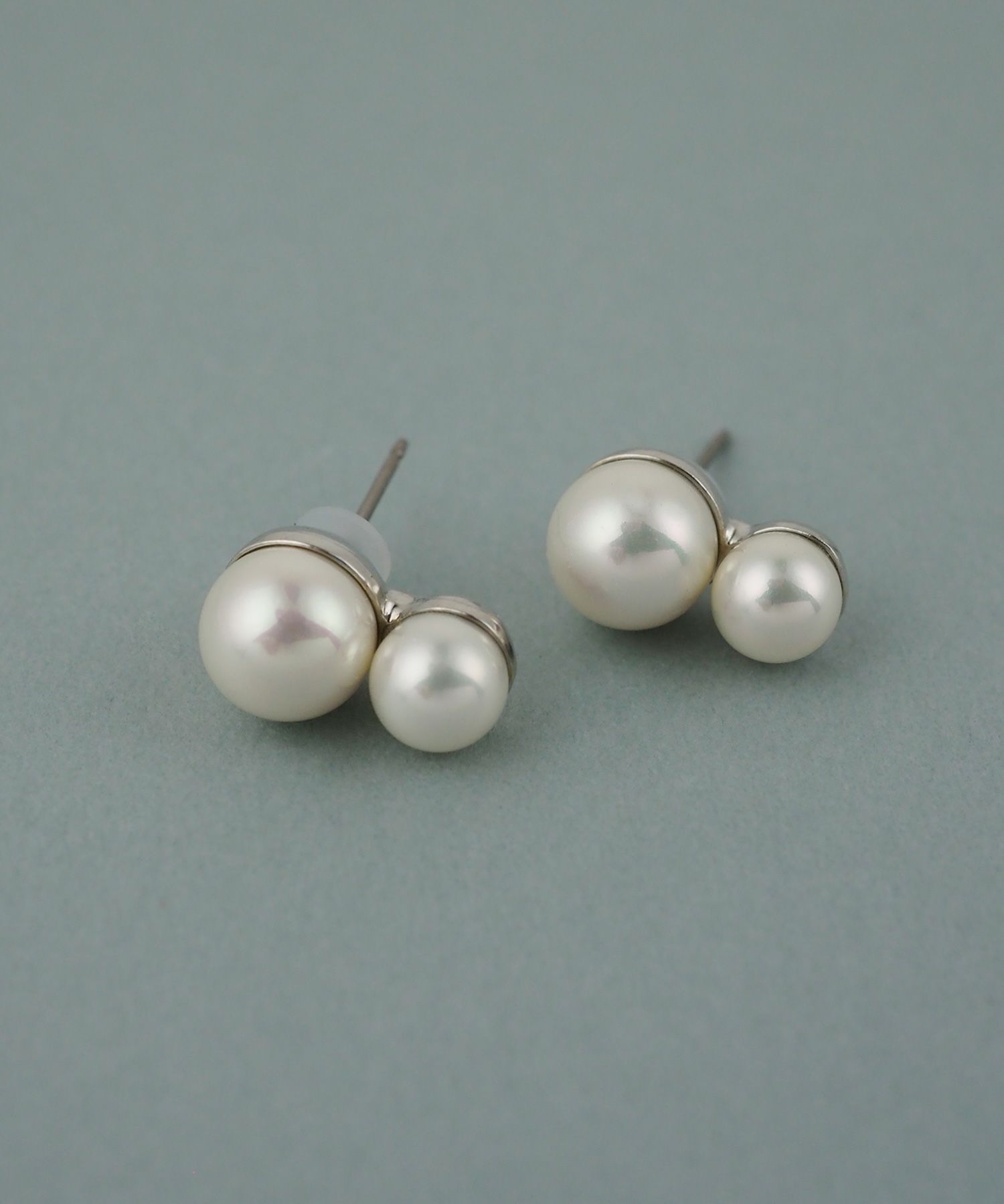 磨き貝パールダブルチタンポストピアス【JUNO PREMIUM】 | 【公式】MUK