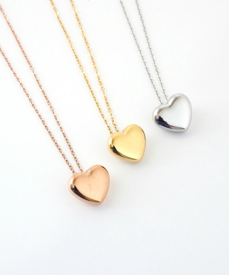 メタルハートステンレスネックレス