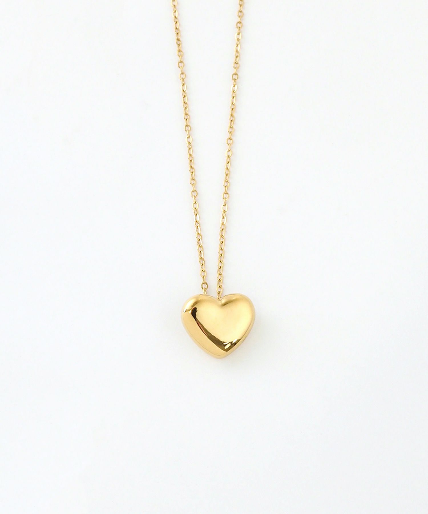 メタルハートステンレスネックレス