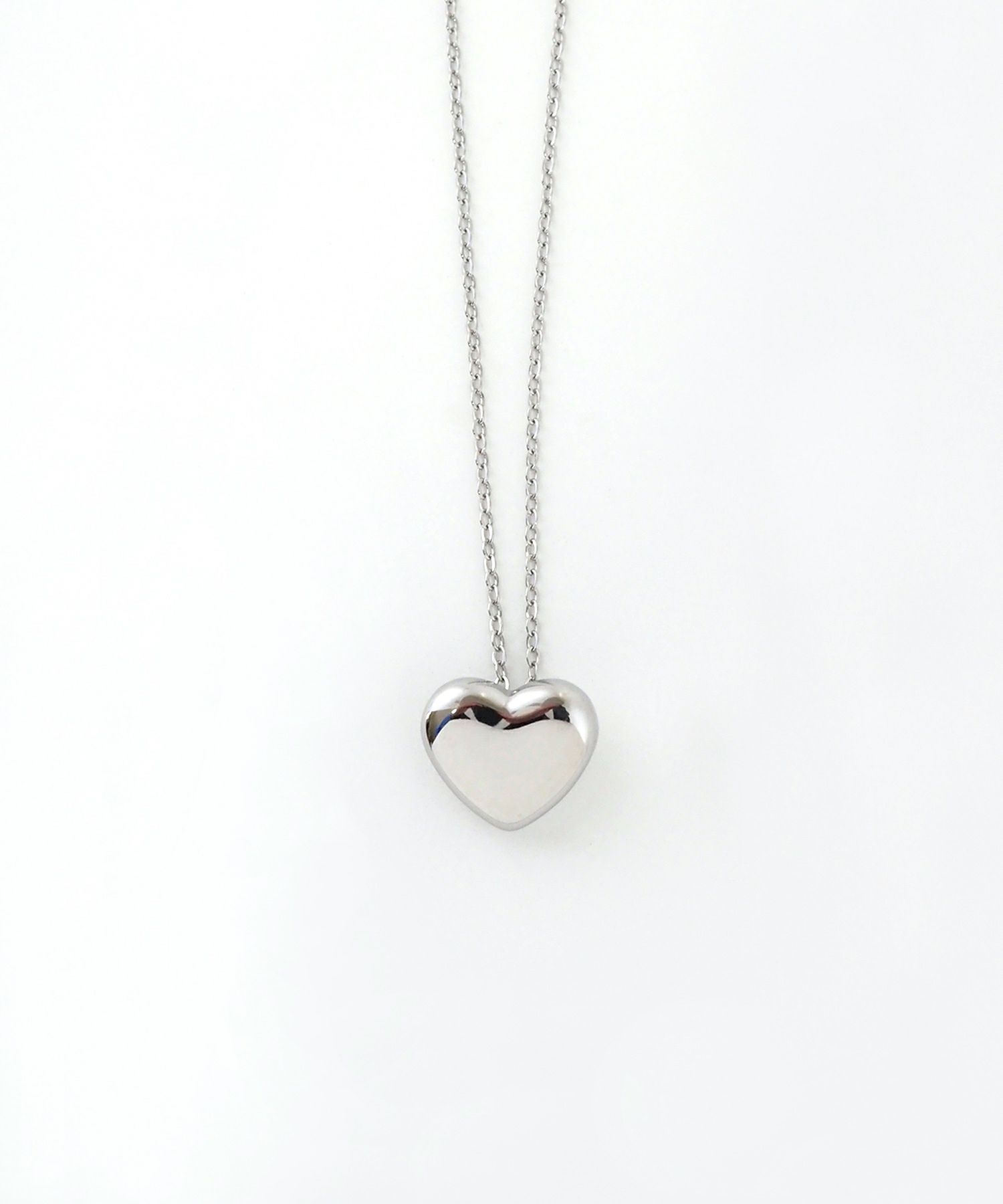 メタルハートステンレスネックレス