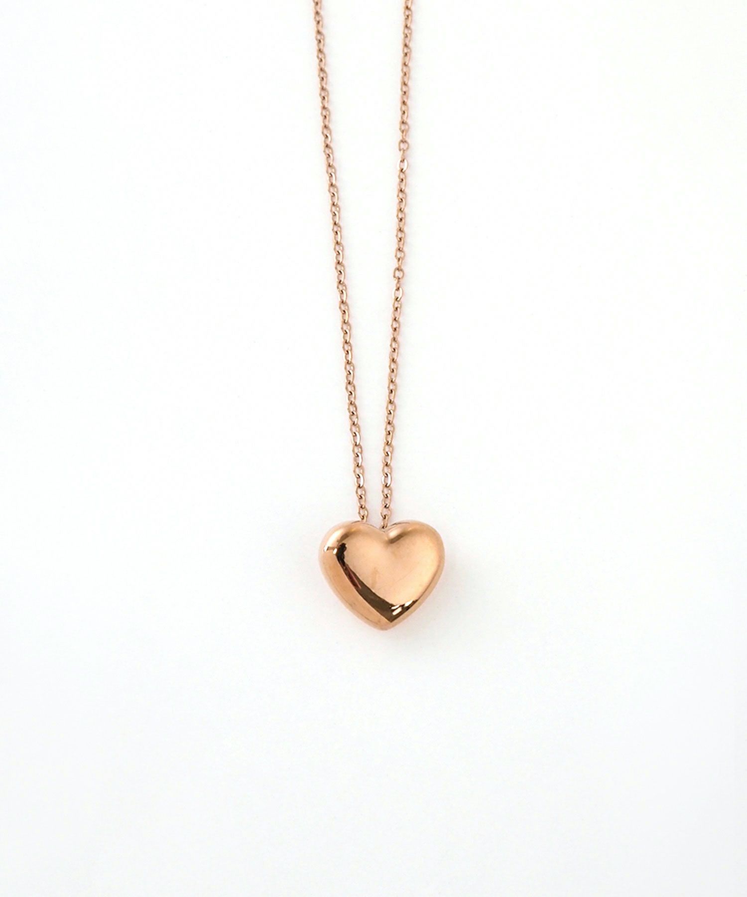 メタルハートステンレスネックレス