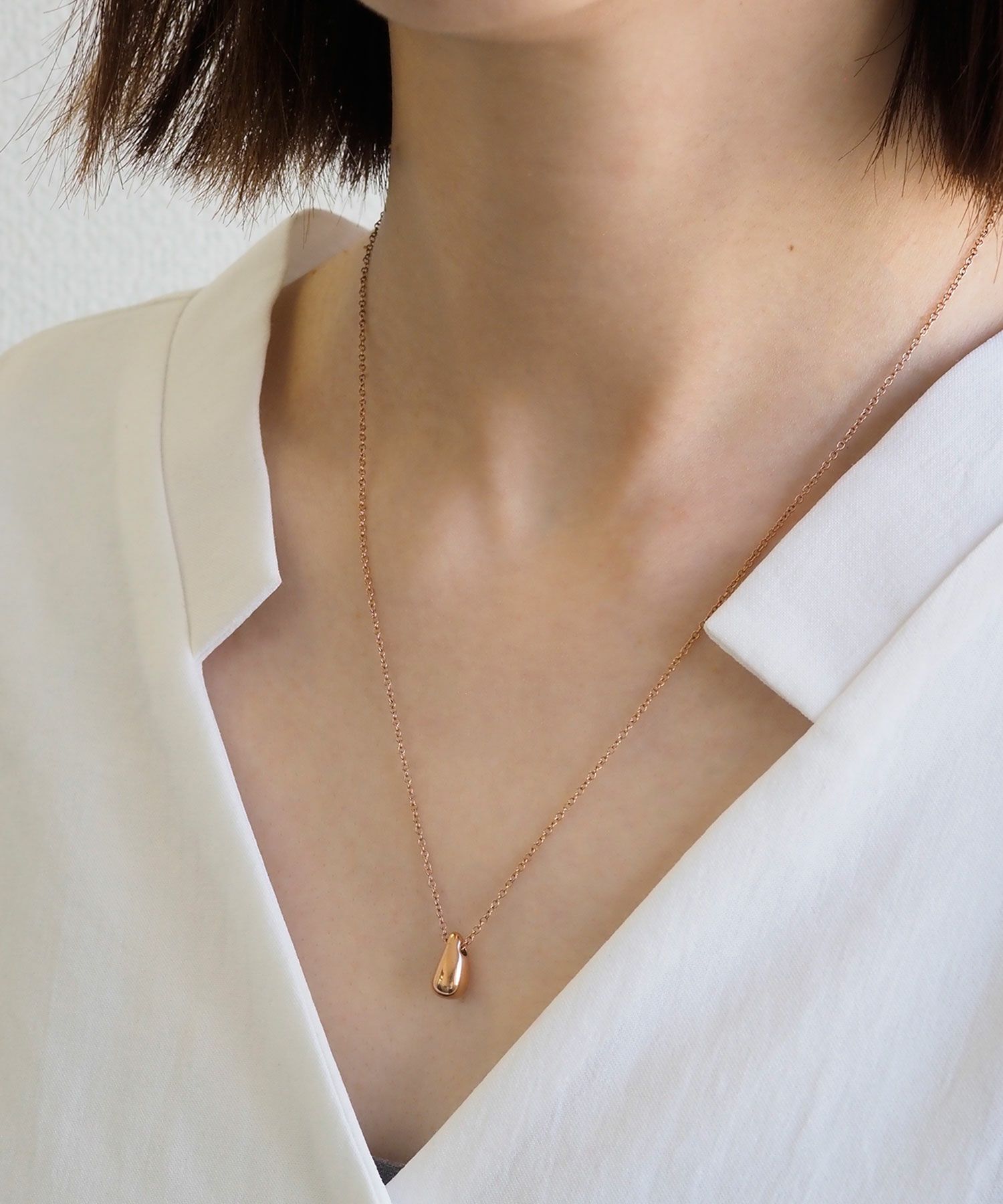 メタルドロップステンレスネックレス