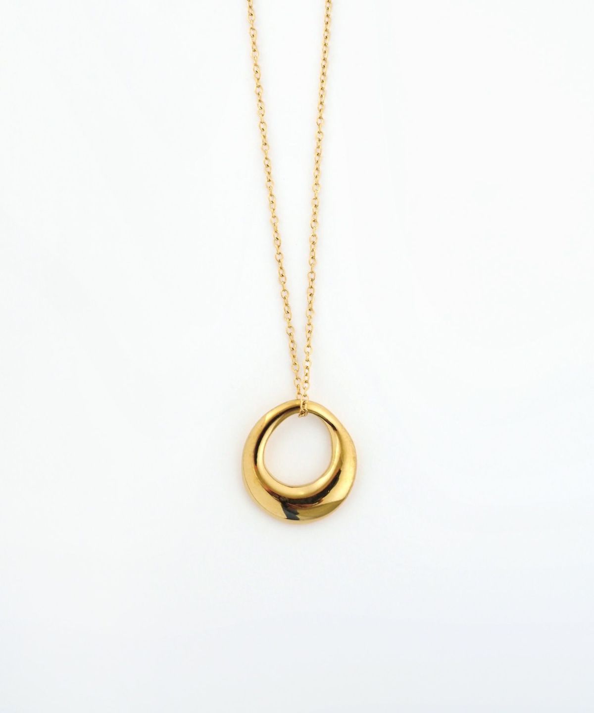 サークルメタルステンレスネックレス