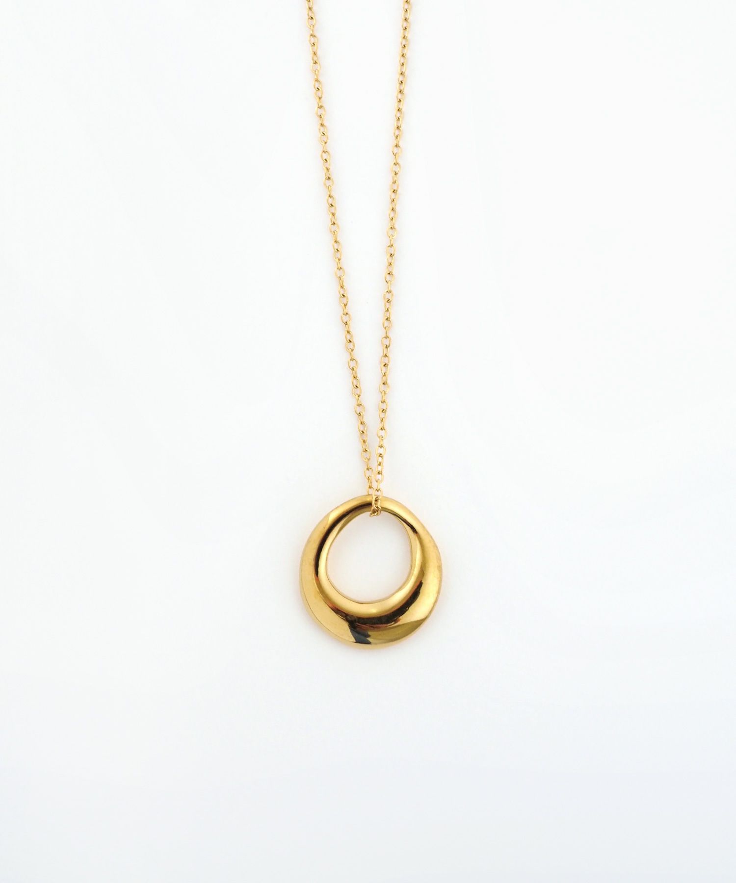 サークルメタルステンレスネックレス