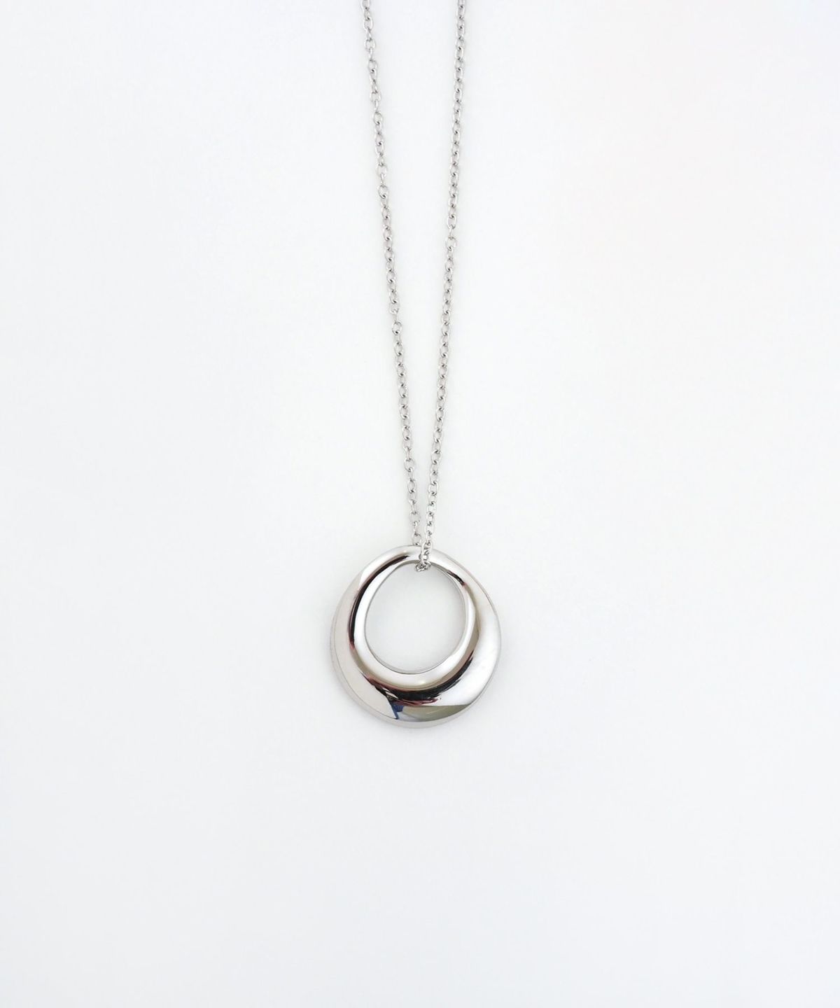 サークルメタルステンレスネックレス