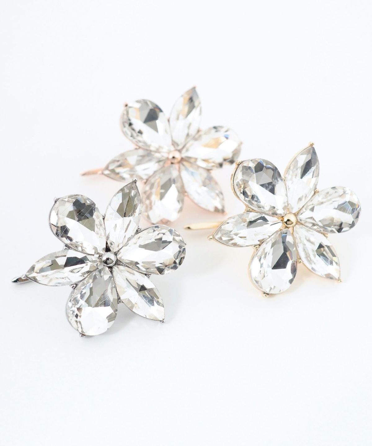 ビジューフラワーポニーフック