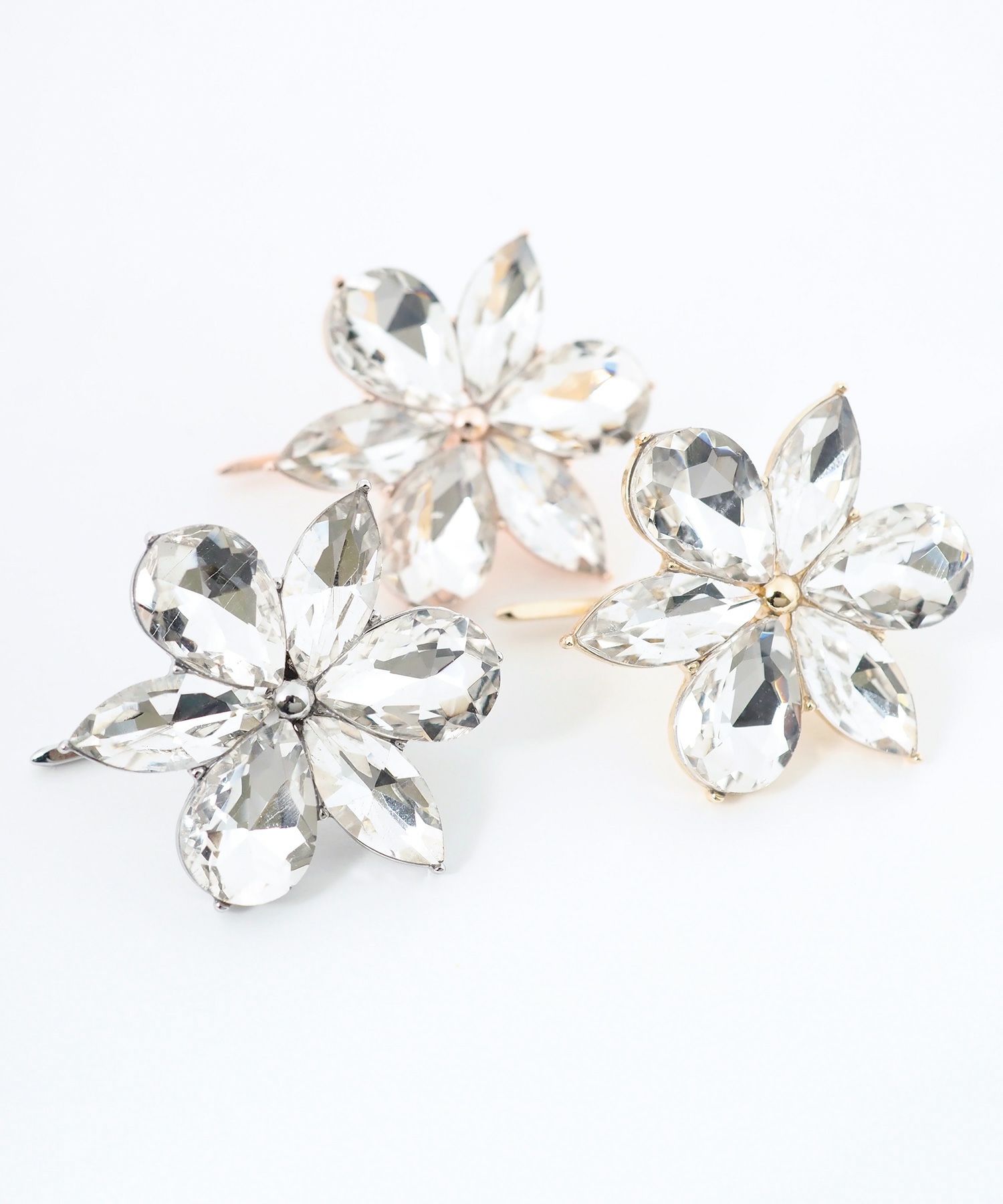 ビジューフラワーポニーフック