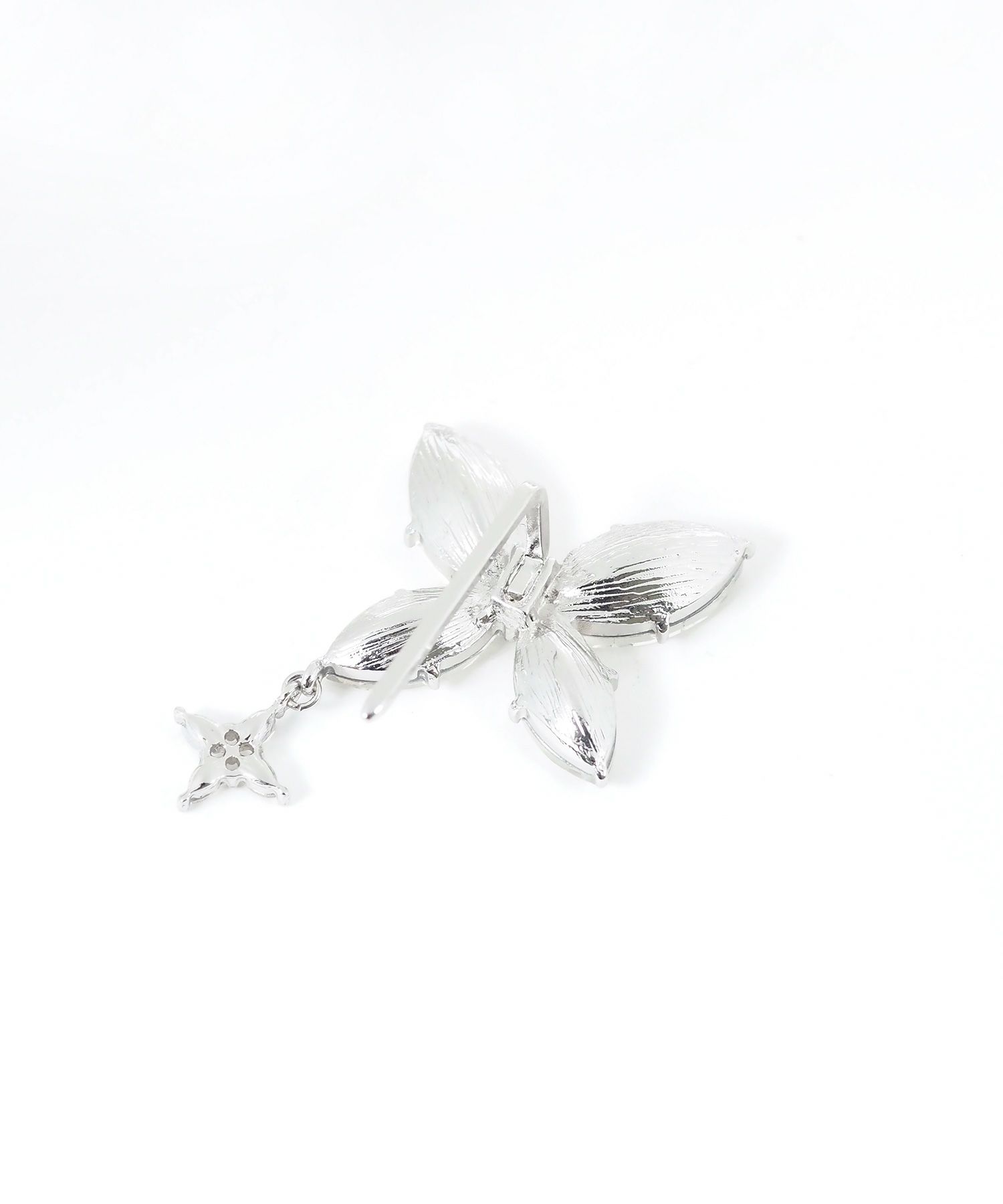 ビジューバタフライポニーフック