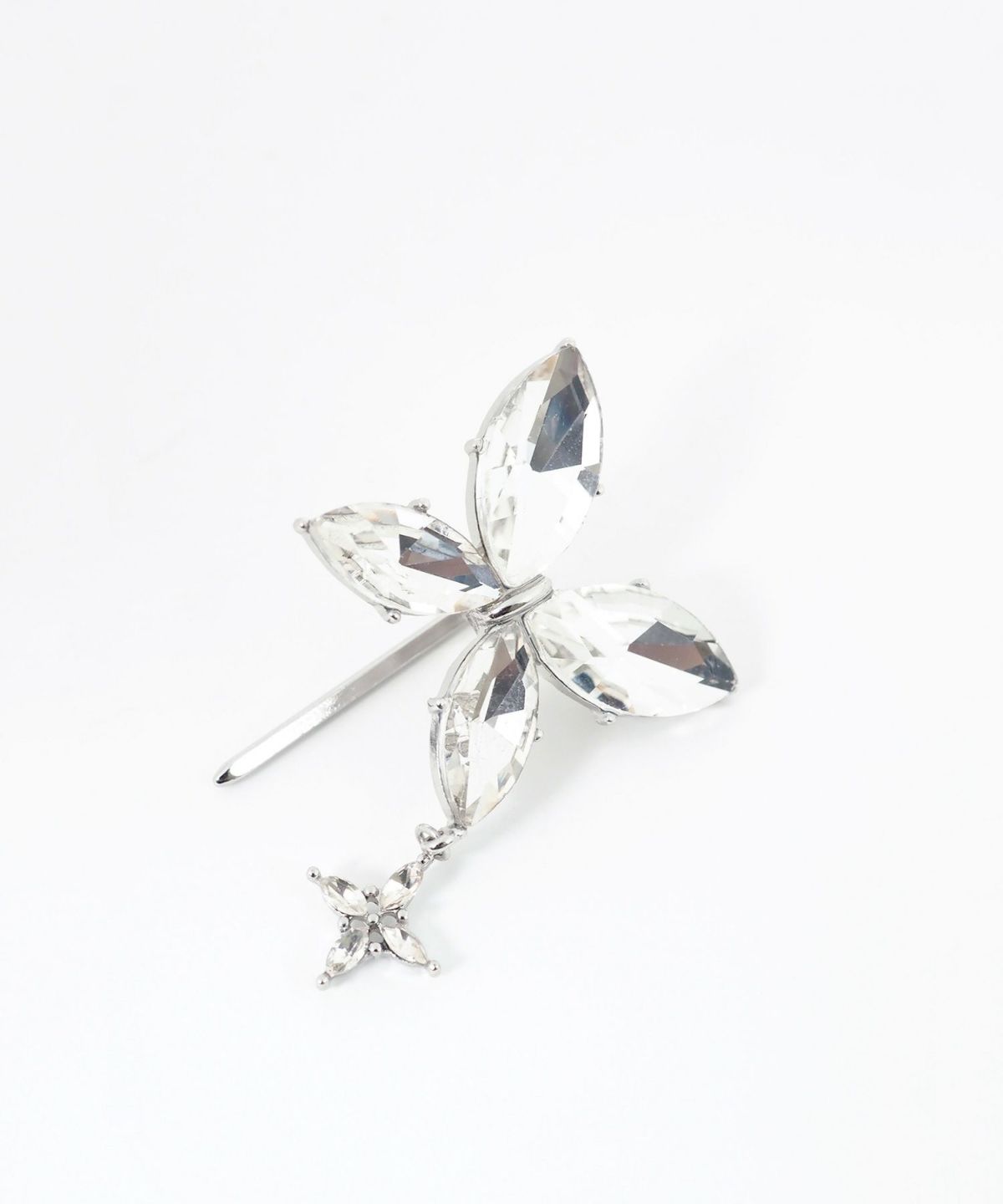 ビジューバタフライポニーフック