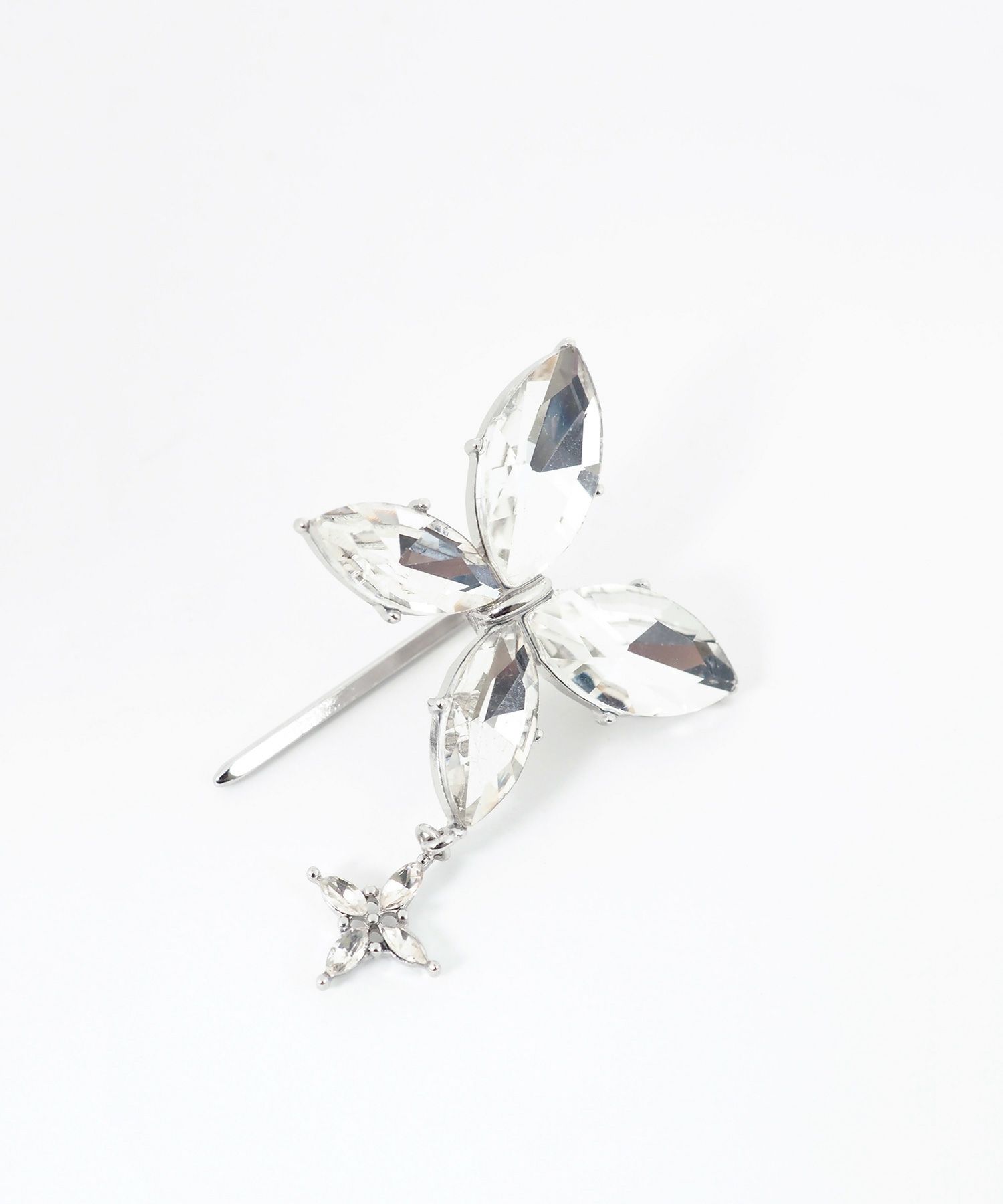 ビジューバタフライポニーフック