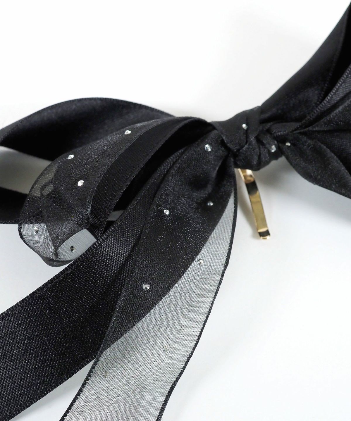 ドットオーガンジーリボンポニーフック