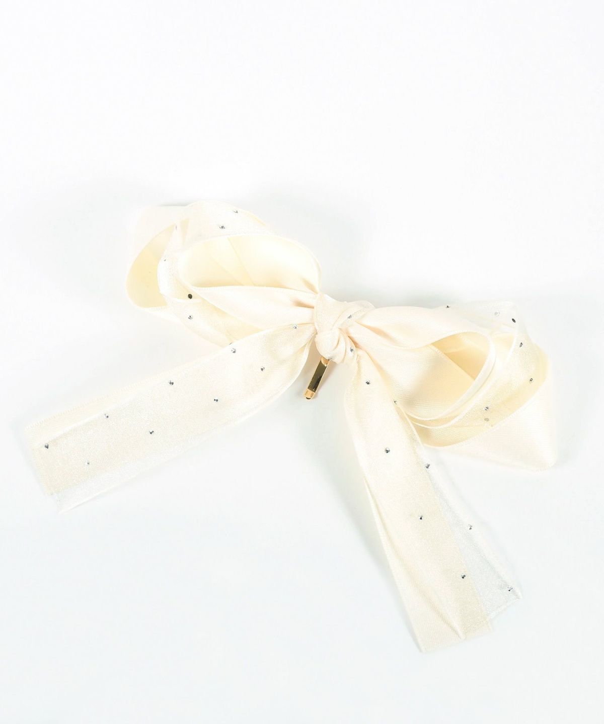 ドットオーガンジーリボンポニーフック