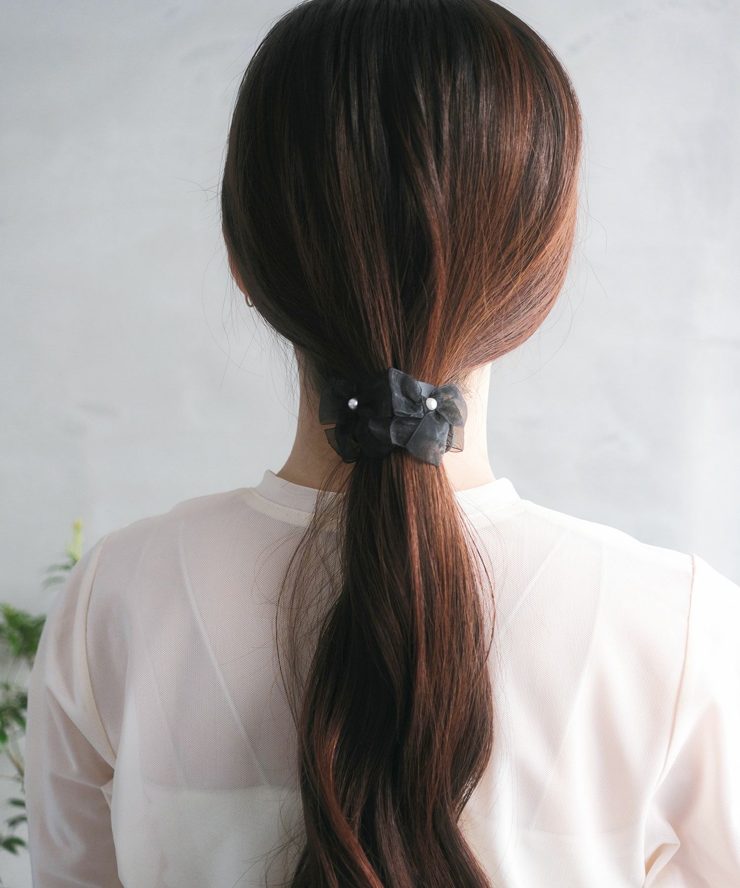 シアーリボンフック付きシュフィー