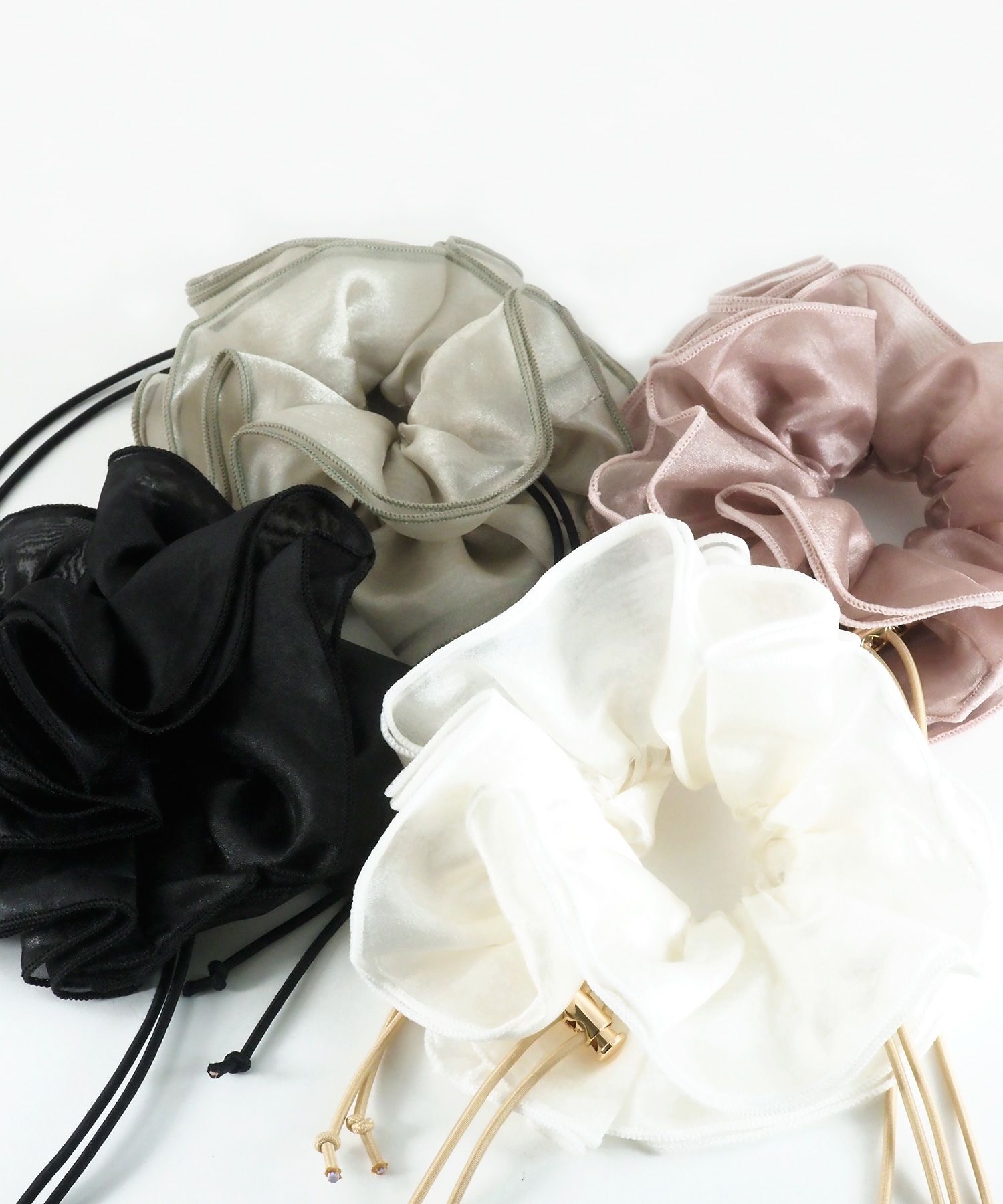 オーガンジードローコードシュシュ