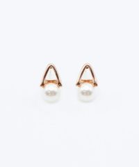 ピンクゴールドトライアングルサージカルステンレスピアス