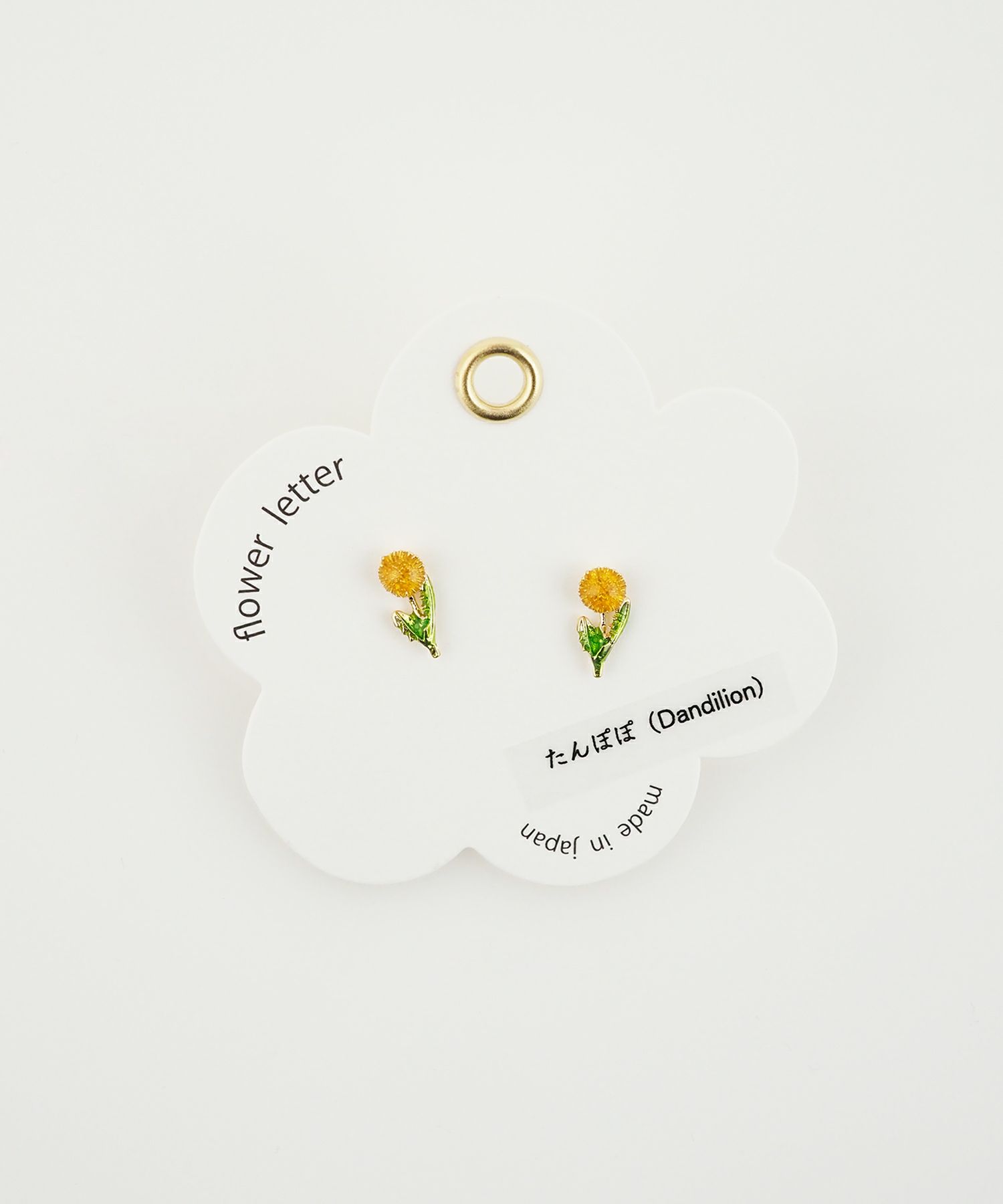 フラワーレターチタンポストピアス