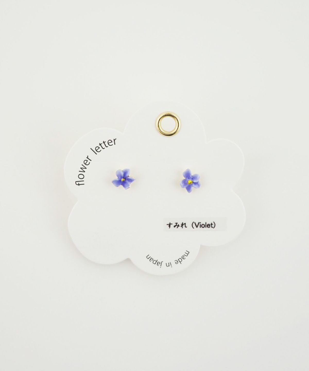フラワーレターチタンポストピアス