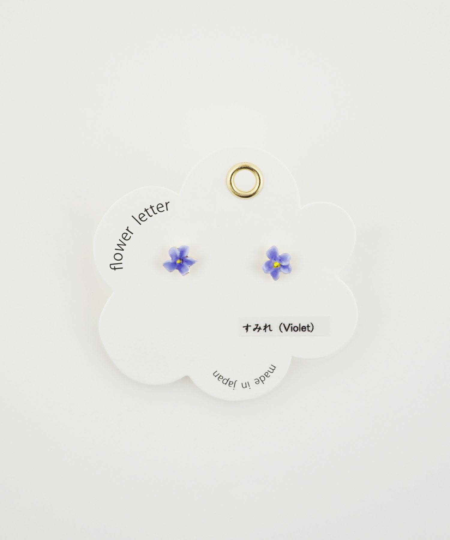 フラワーレターチタンポストピアス