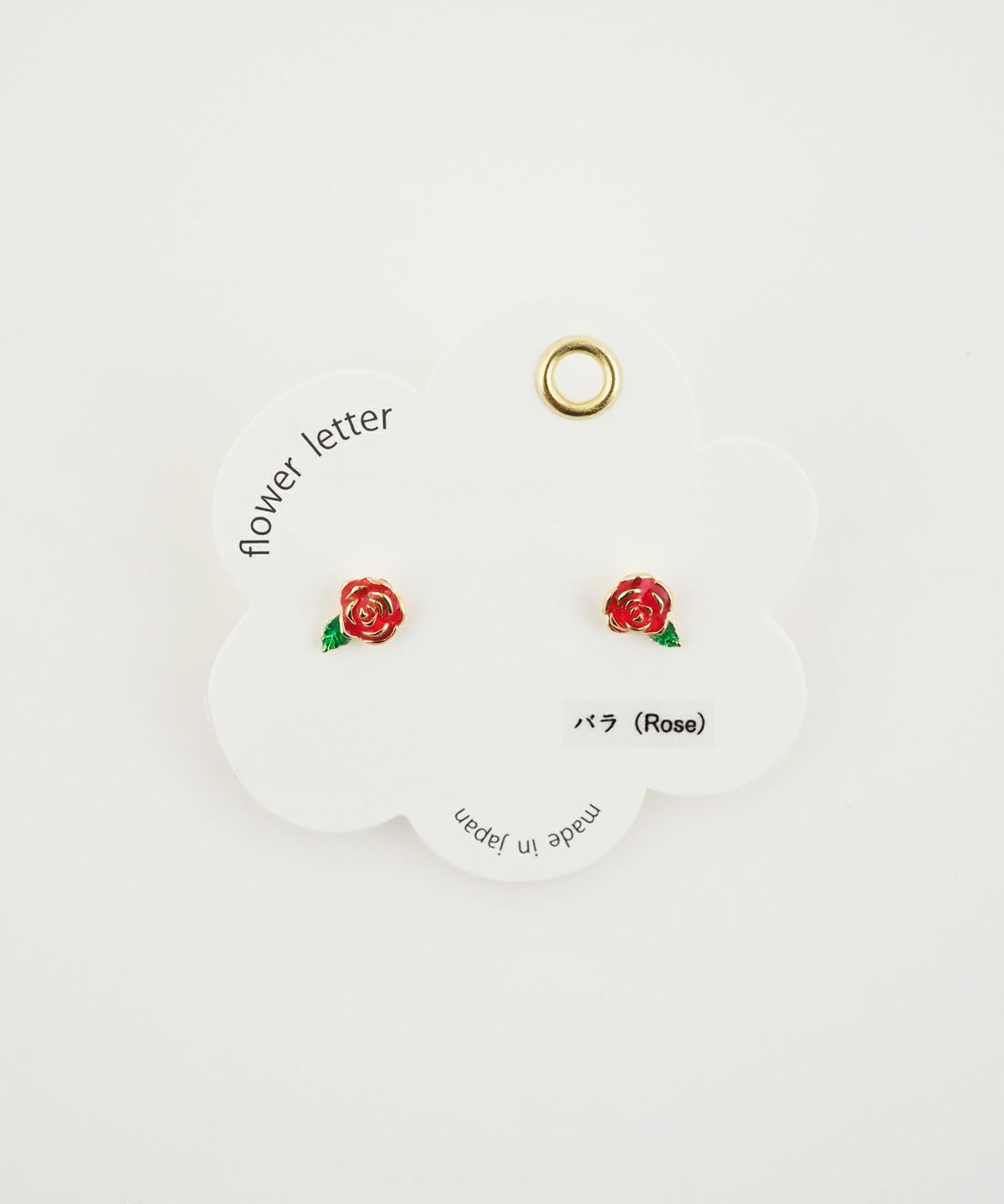 フラワーレターチタンポストピアス