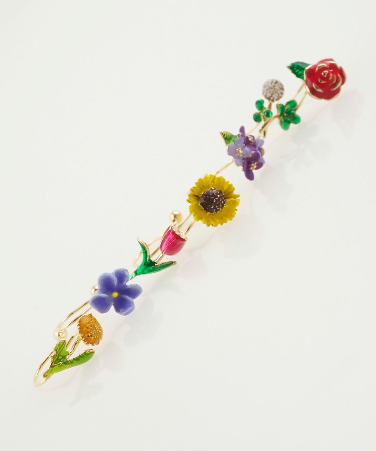 フラワーレターイヤリング