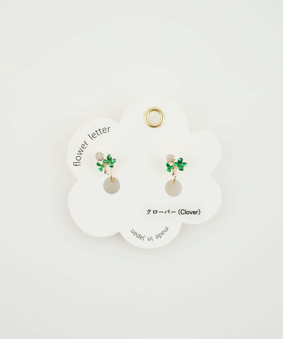 フラワーレターイヤリング