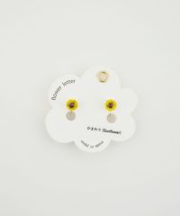 フラワーレターイヤリング