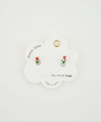 フラワーレターイヤリング