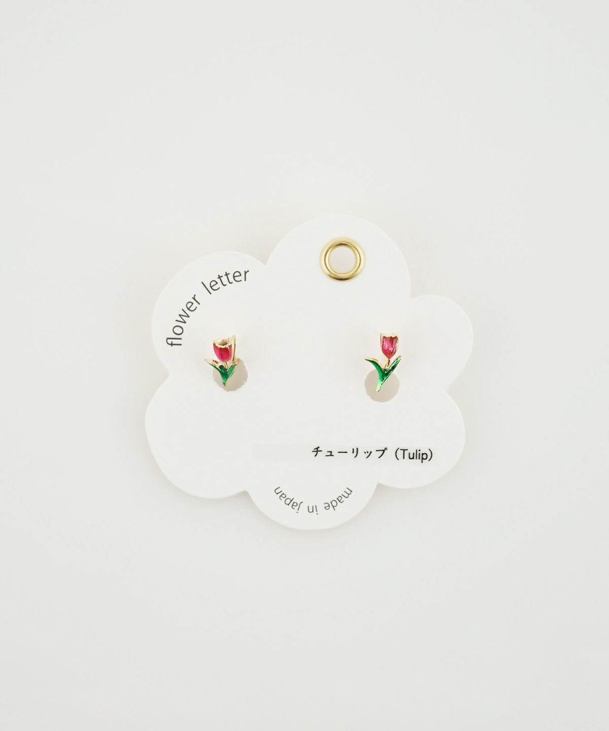 フラワーレターイヤリング