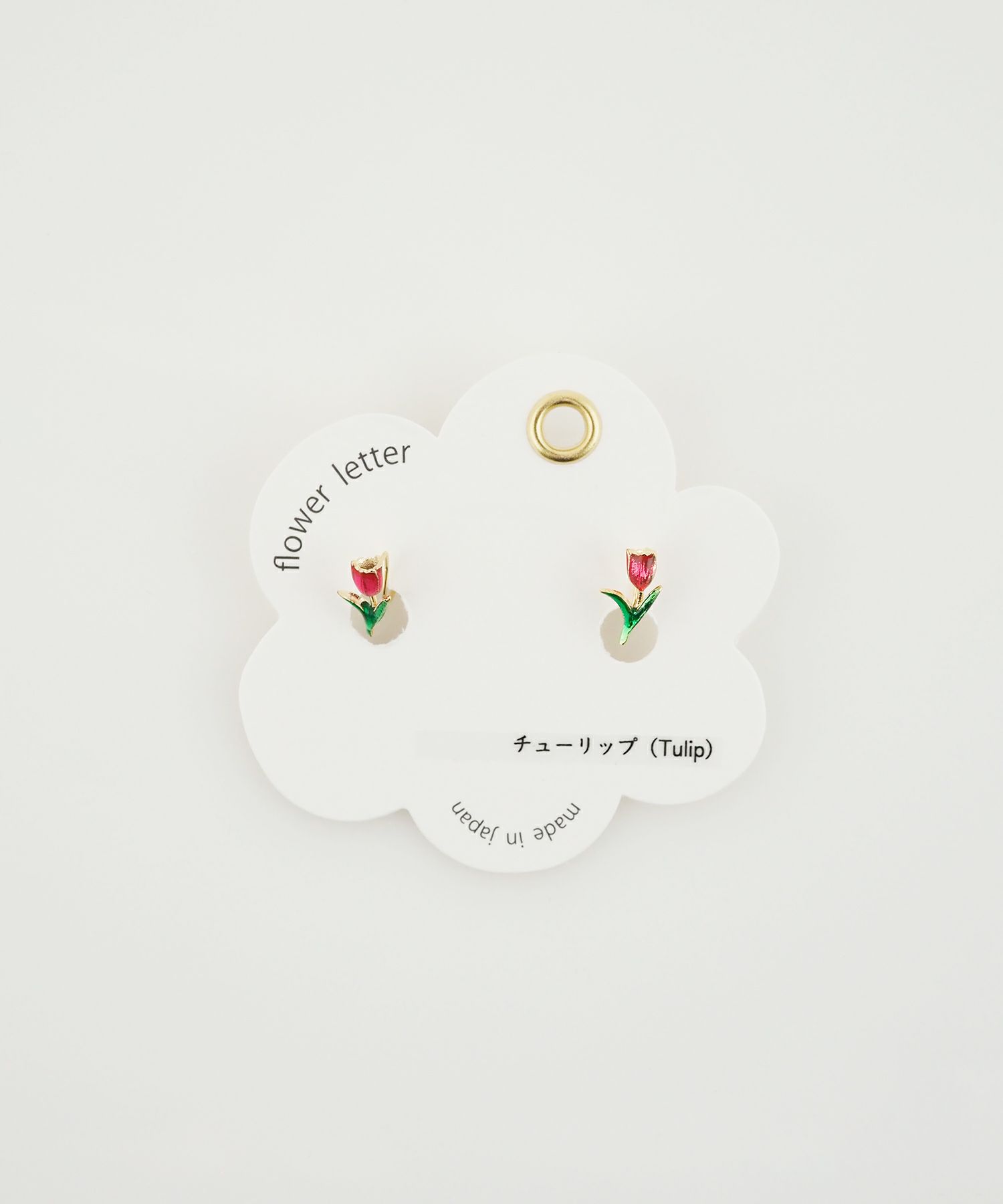 フラワーレターイヤリング