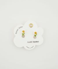 フラワーレターイヤリング