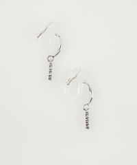 トリプルバーアクリアクリップイヤリング