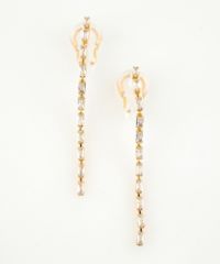 シングルラインアクリアクリップイヤリング