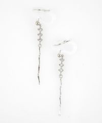 トリプルチェーンアクリアクリップイヤリング