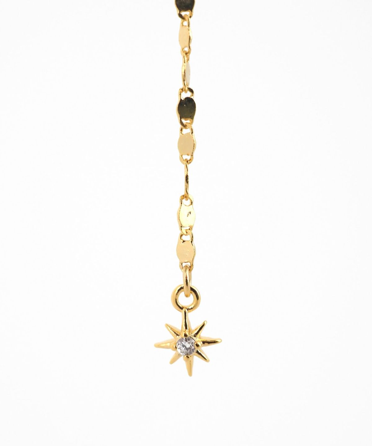 サンシャインチェーンアクリアクリップイヤリング