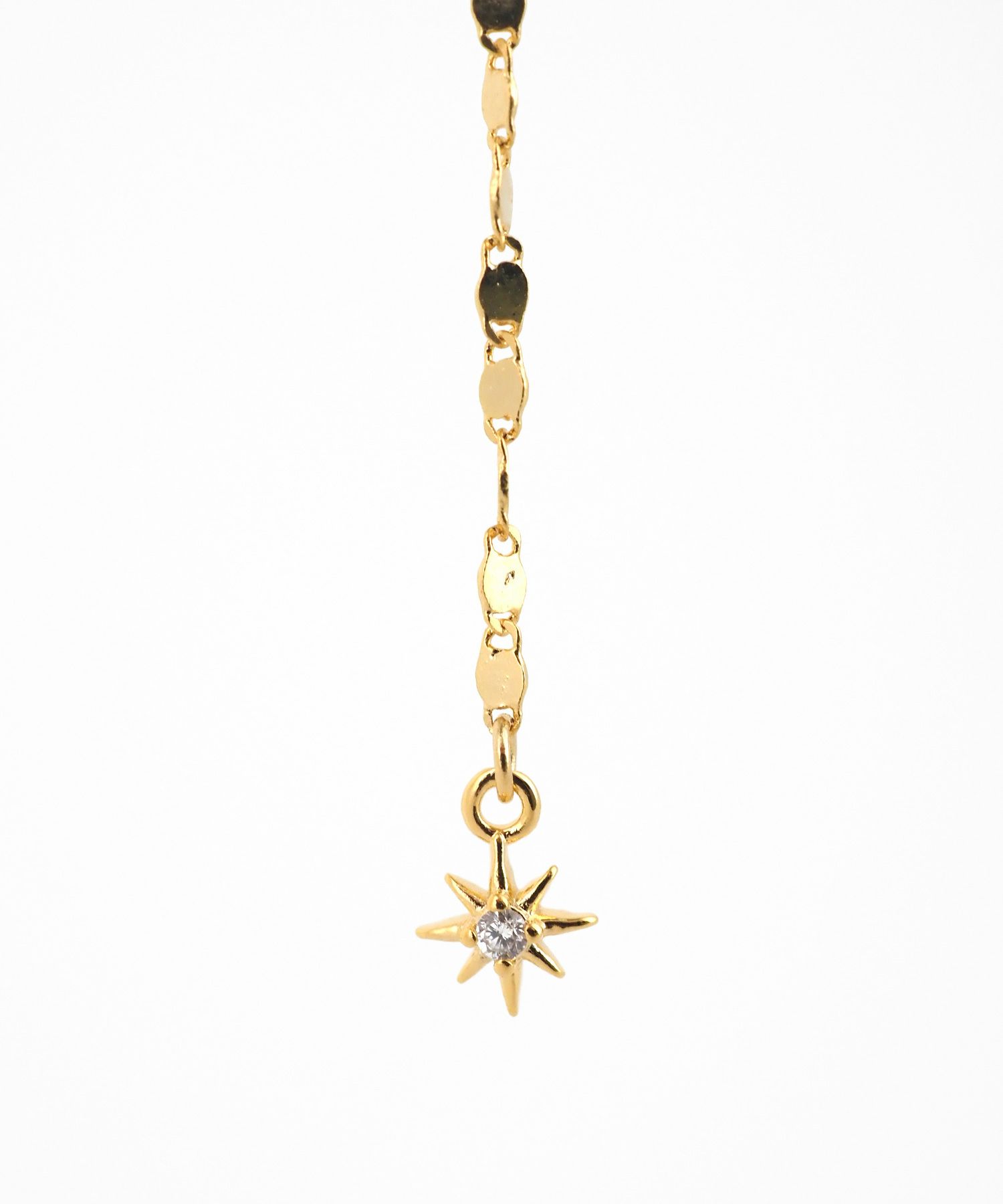 サンシャインチェーンアクリアクリップイヤリング