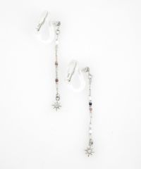 サンシャインチェーンアクリアクリップイヤリング