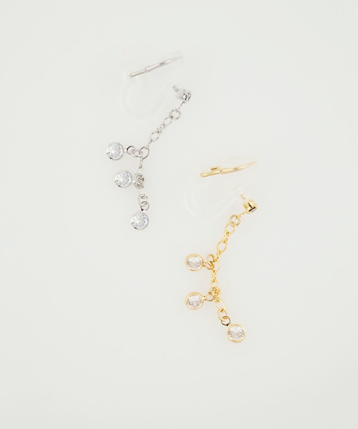 スウィングストーンアクリアクリップイヤリング