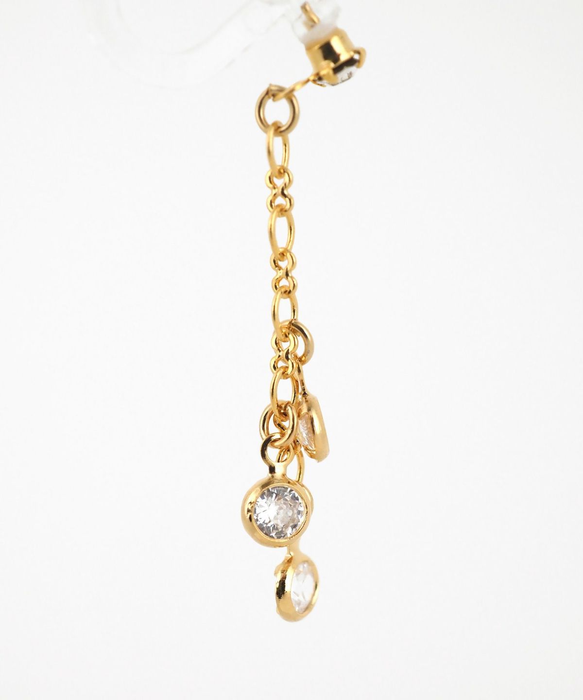 スウィングストーンアクリアクリップイヤリング