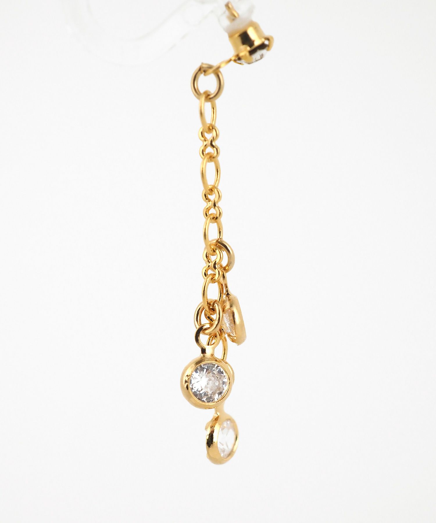 スウィングストーンアクリアクリップイヤリング