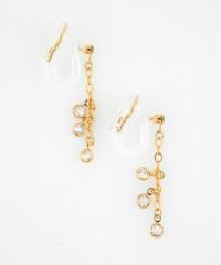 スウィングストーンアクリアクリップイヤリング
