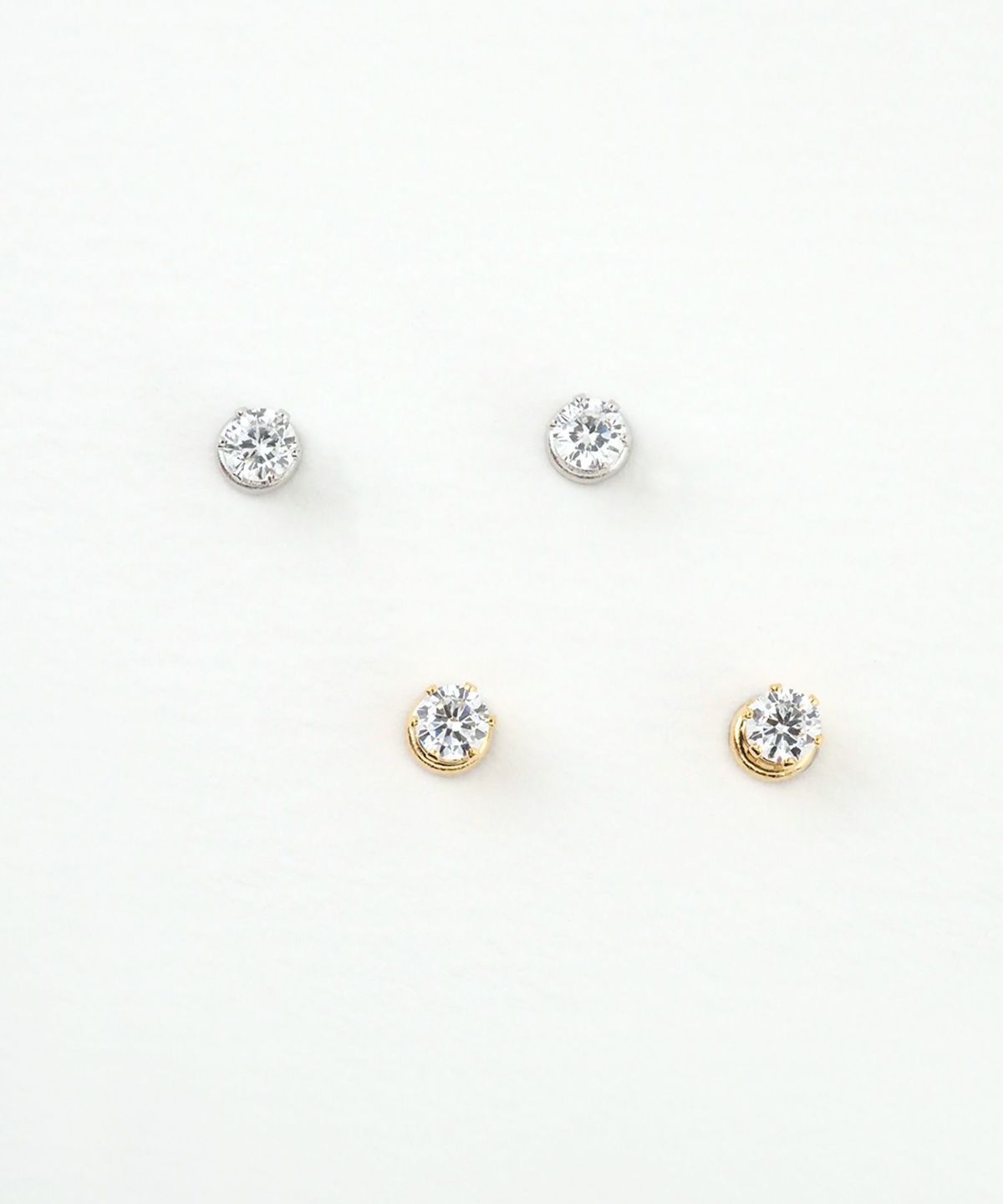 一粒キュービックマグネットイヤリング