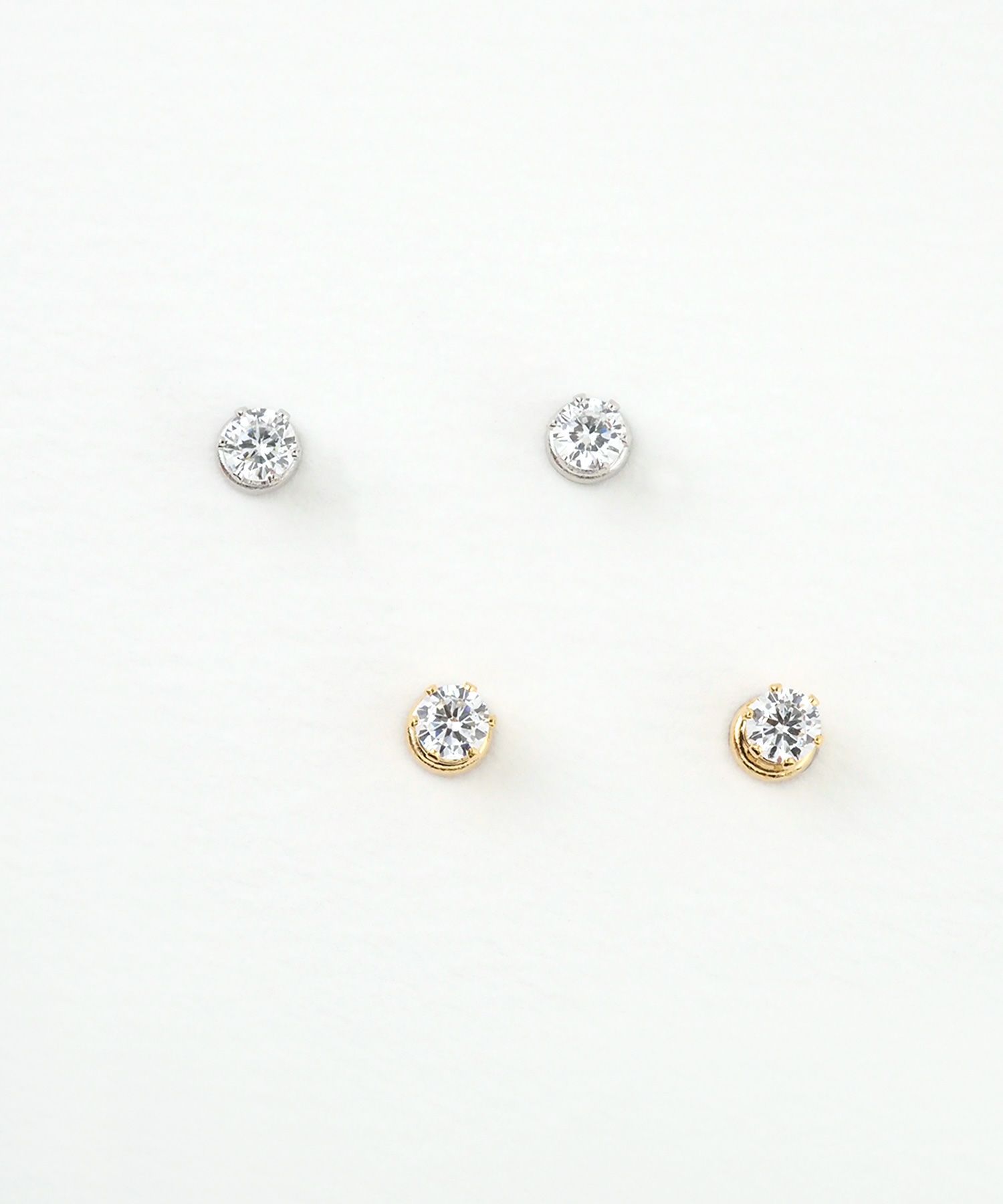 一粒キュービックマグネットイヤリング