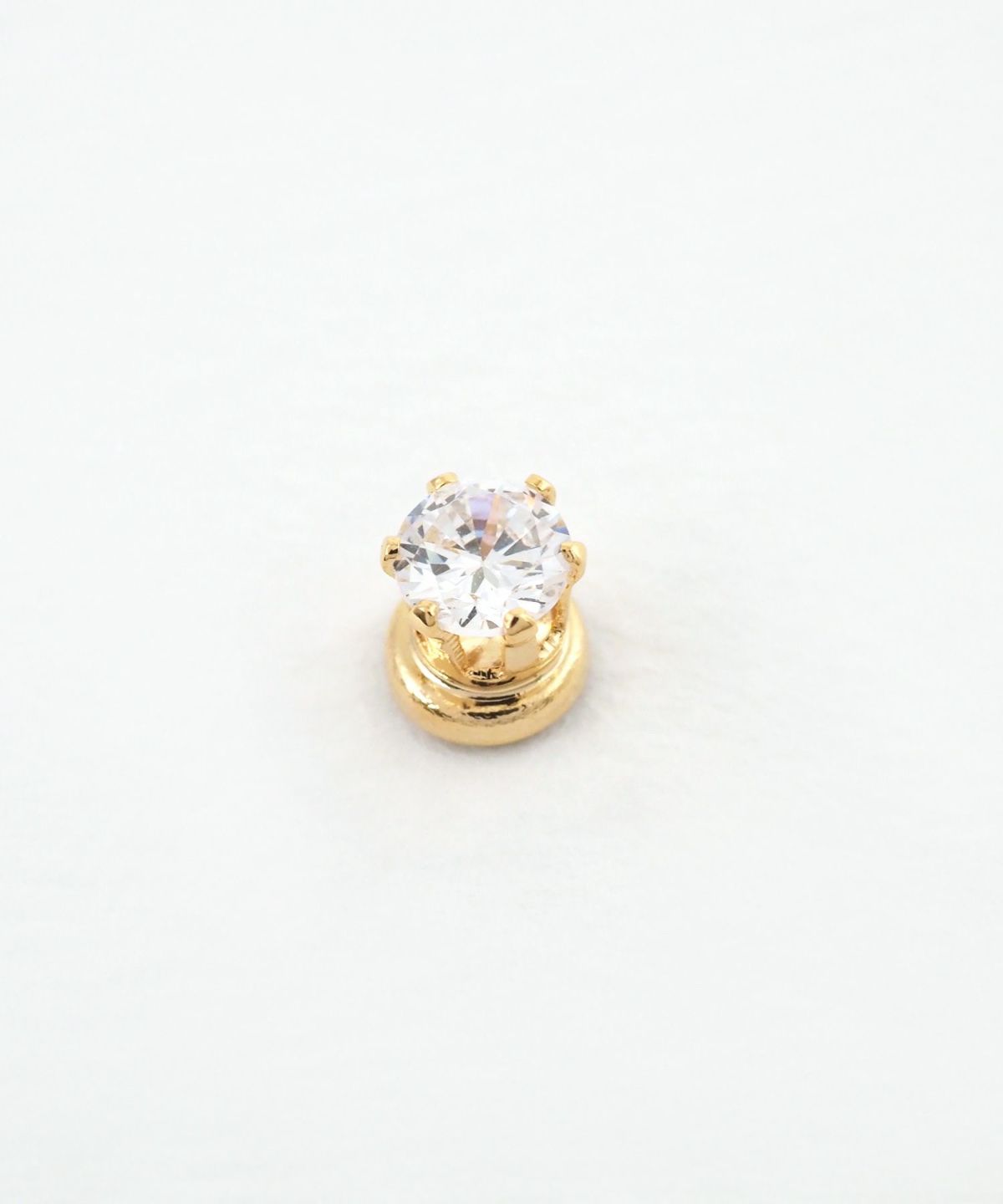 一粒キュービックマグネットイヤリング