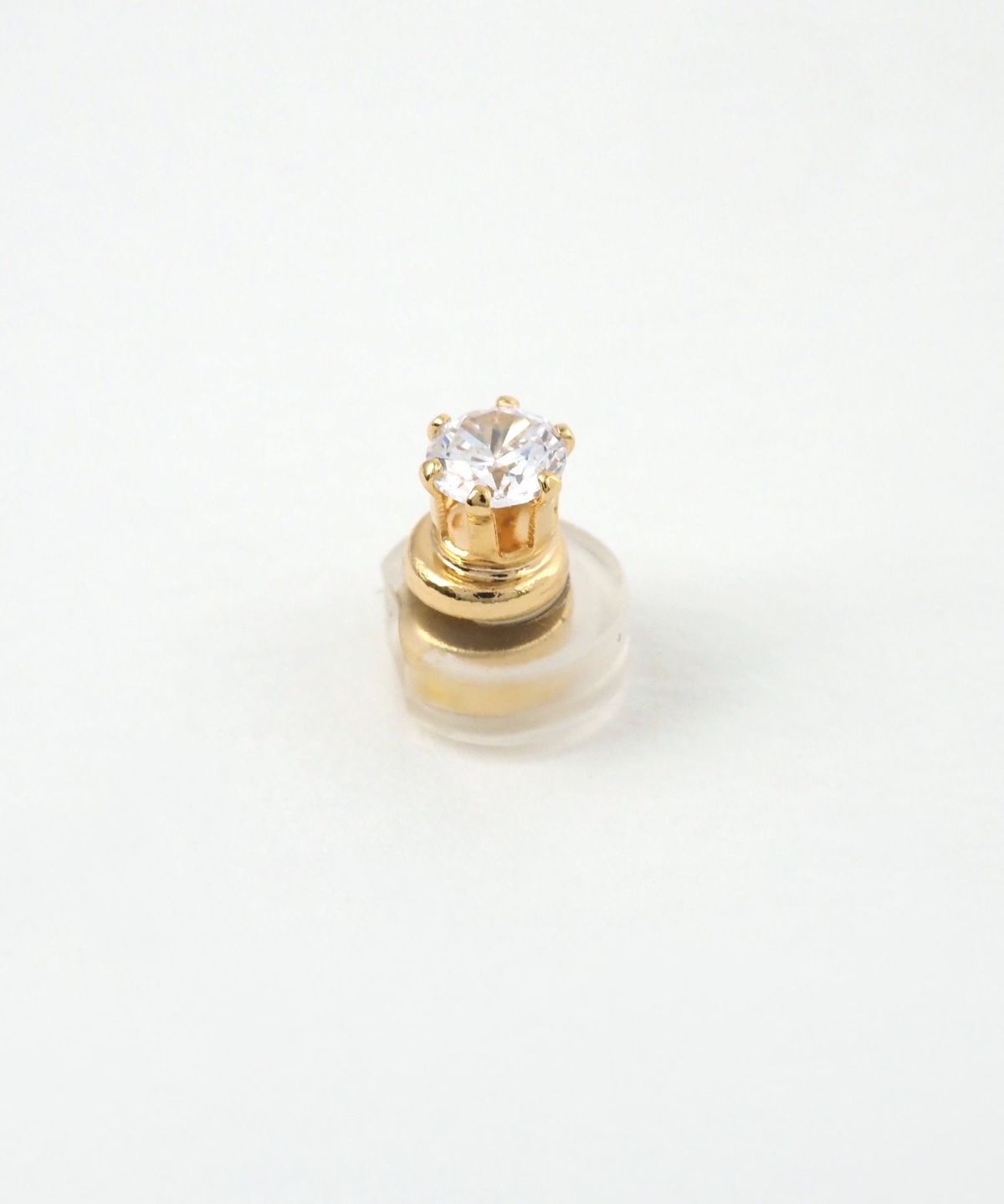 一粒キュービックマグネットイヤリング