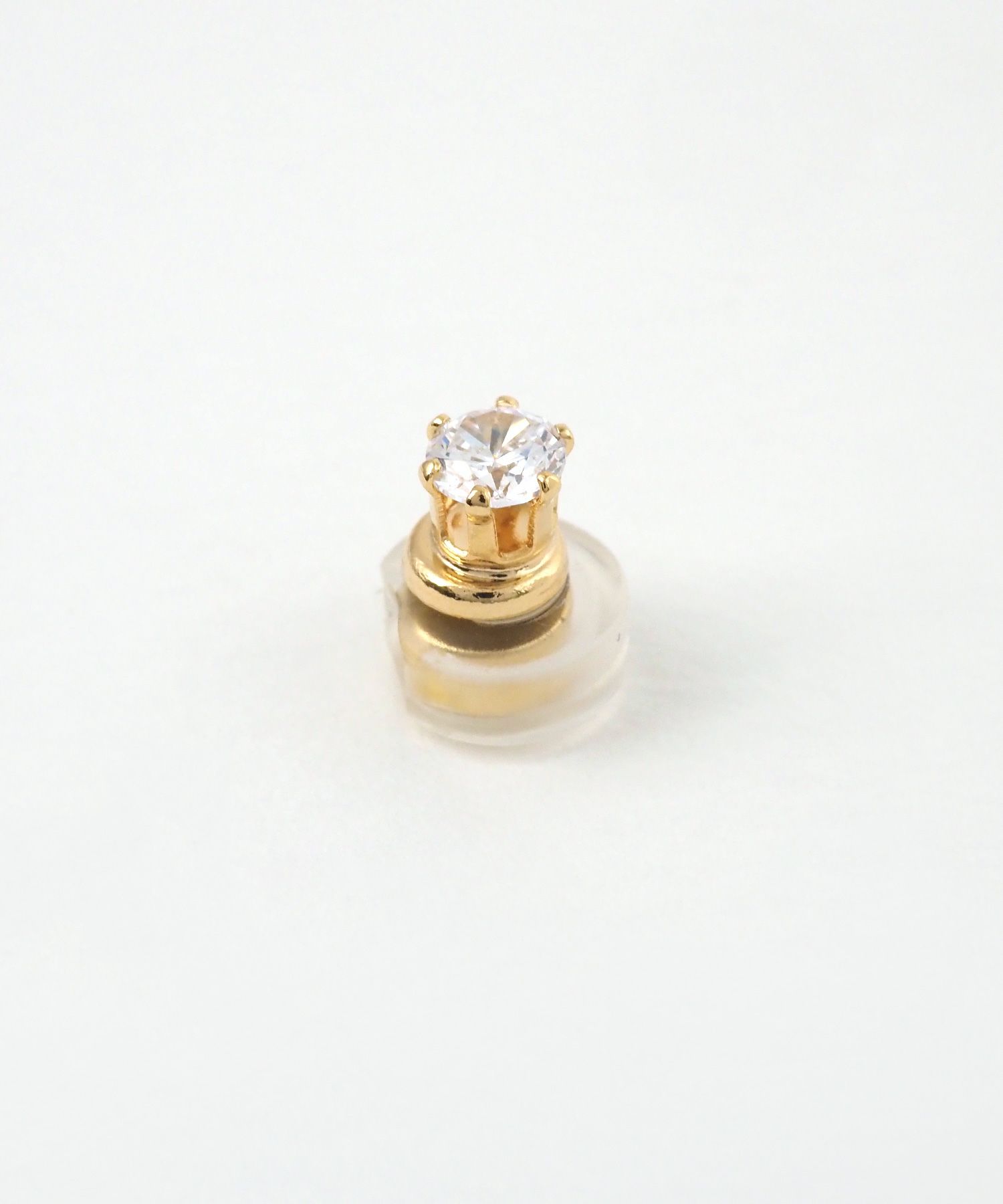 一粒キュービックマグネットイヤリング