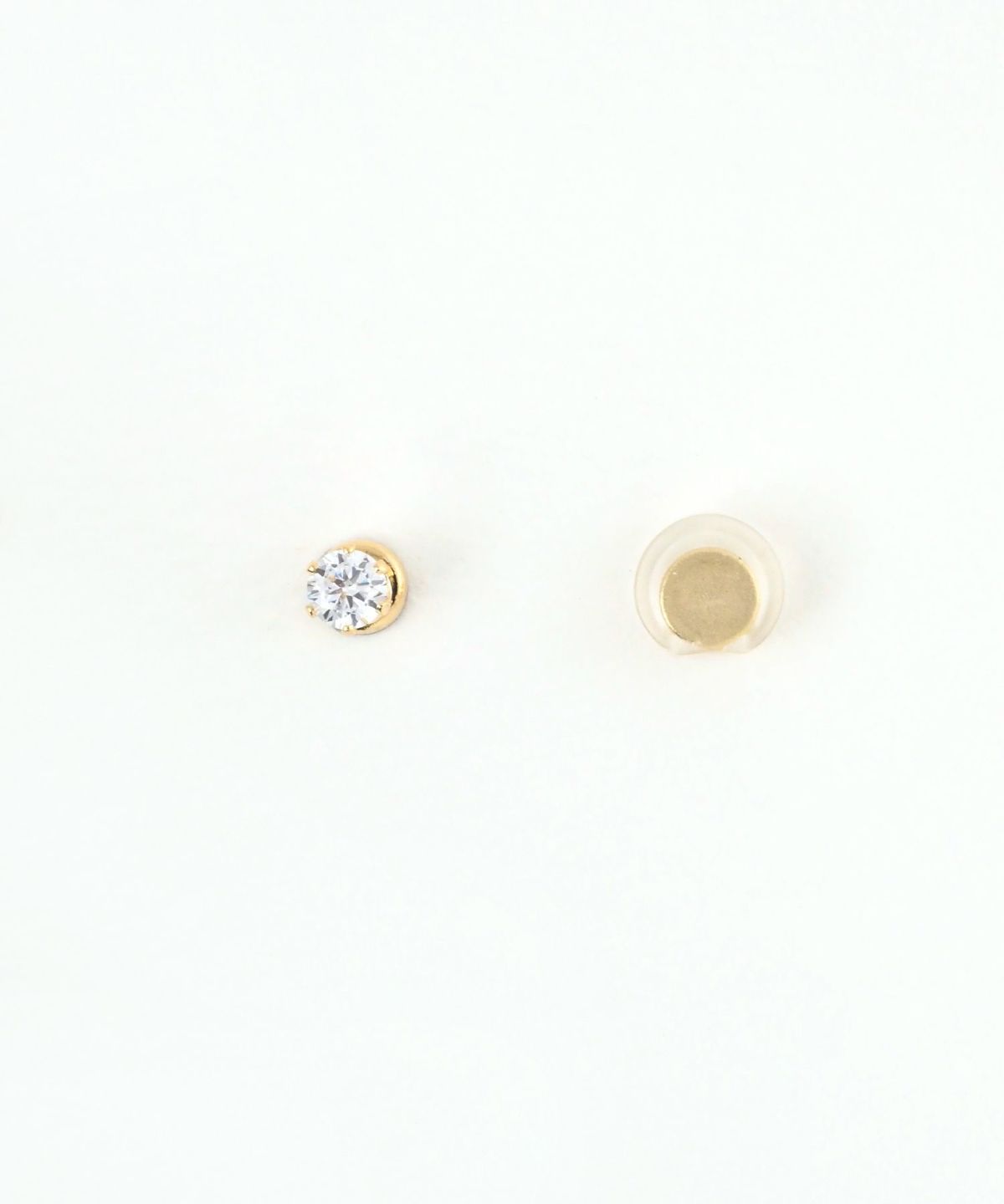 一粒キュービックマグネットイヤリング