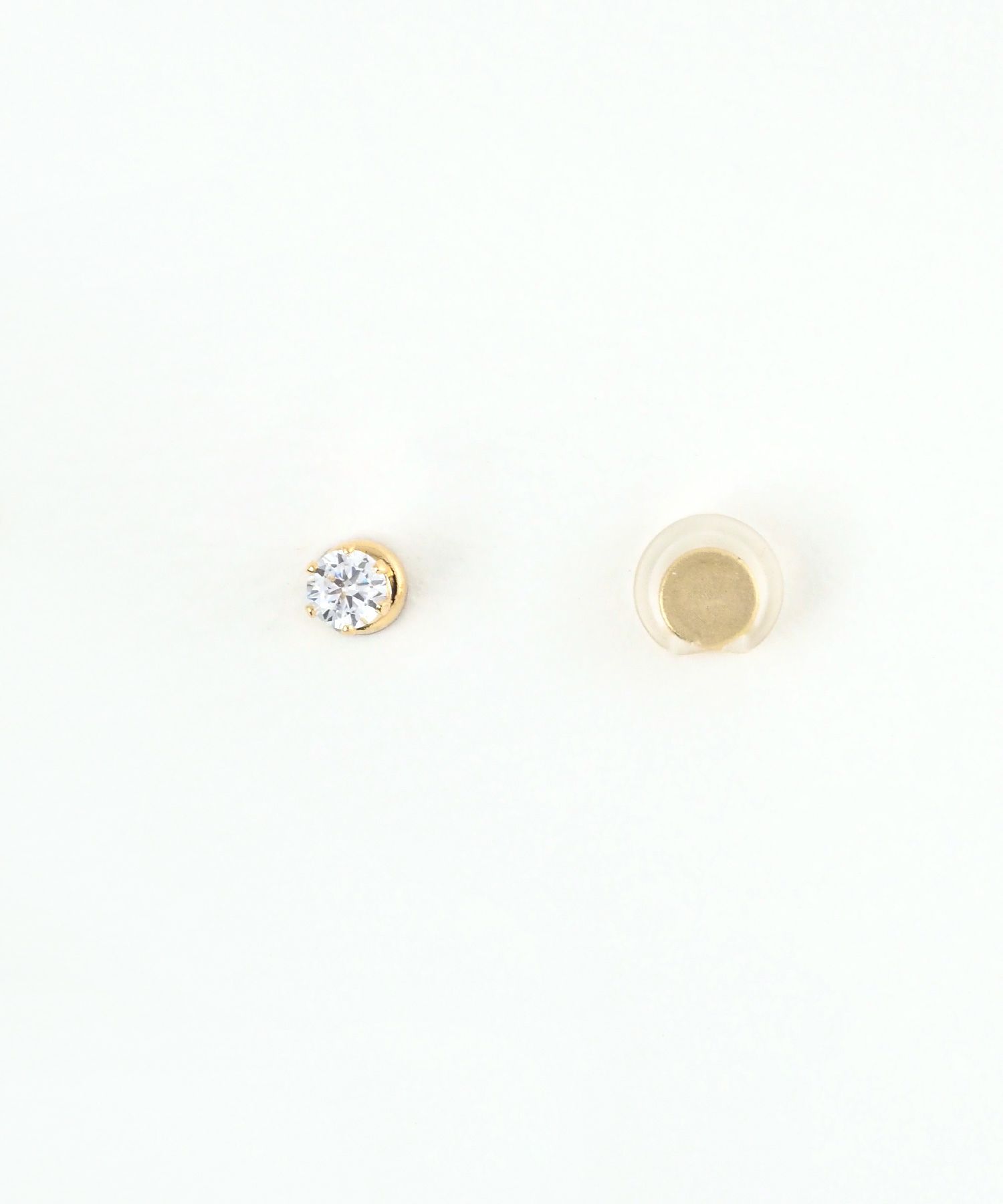 一粒キュービックマグネットイヤリング