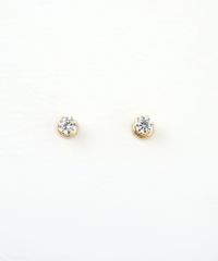 一粒キュービックマグネットイヤリング