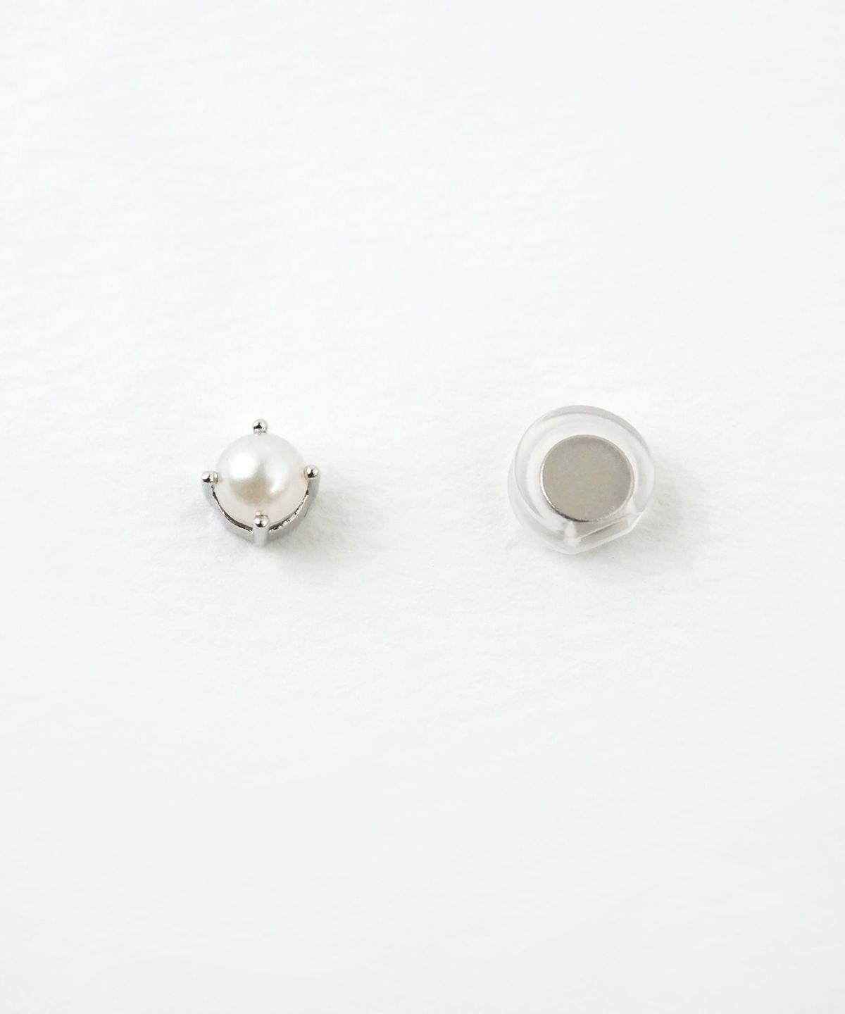 一粒パールマグネットイヤリング